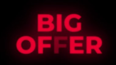 Büyük Teklif Metin Titreşen Ekran Promosyon Loop.