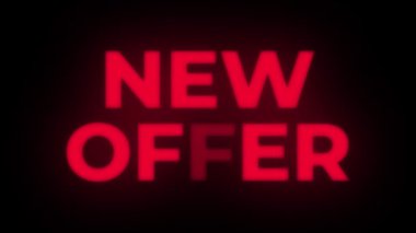 Yeni Teklif Metin Titreşen Ekran Promosyon Loop.