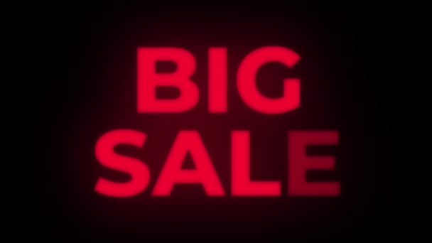 Big Sale Texto Flickering Display Loop promocional . — Vídeo de Stock