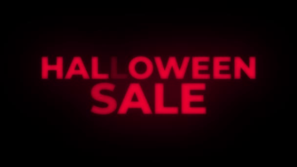 Halloween venta texto parpadeo pantalla lazo promocional . — Vídeo de stock