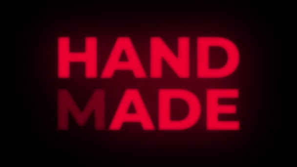 Hand Made Text Flickering Display Promotional Loop. — Stock Video