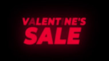 Sevgililer Günü İndirimi Metin Titreşen Ekran Tanıtım Döngüsü.