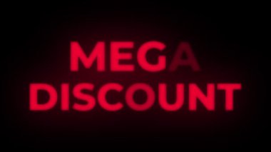 Mega İndirim Metin Titreme Ekran Promosyon Loop.