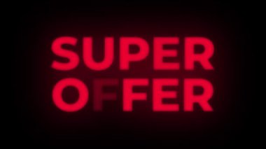 Süper Teklif Metin Titreşen Ekran Promosyon Loop.