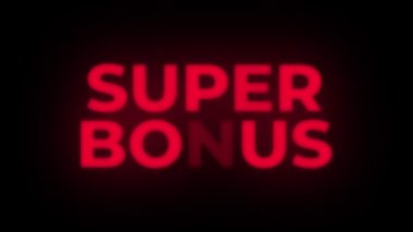 Süper Bonus Metin Titreşen Ekran Tanıtım Döngüsü.