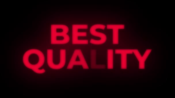 Best Quality Text Flickering Display Promotional Loop. — Stock Video