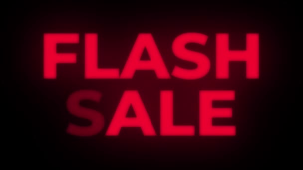 Flash vente texte scintillement affichage boucle promotionnelle . — Video