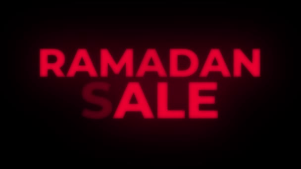 Ramadan prodej text blikání zobrazit propagační smyčka. — Stock video