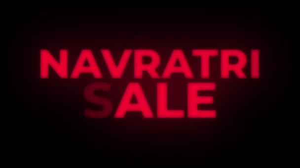 Navratri Sale Text Flickering Display Promotional Loop. — Stock Video