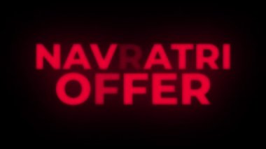 Navratri Teklif Metin Titreşen Ekran Promosyon Loop.
