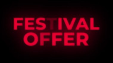 Festival Teklif Metin Titreyen Ekran Tanıtım Döngüsü.