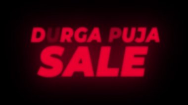 Durga Puja Satılık Metin Titreşen Ekran Promosyon Loop.