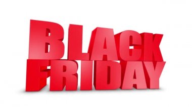 Black Friday 3d Metin Gel 3d Animasyon Render.