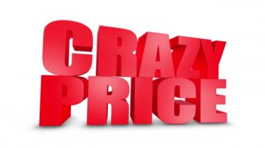 Crazy Price 3d Metin Gel 3d Animasyon Render.