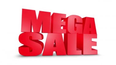Mega Sale 3d Metin Gel 3d Animasyon Render.