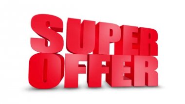 Süper Teklif 3d Metin Gel 3d Animasyon Render.