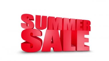 Yaz İndirimi 3d Metin Gel 3d Animasyon Render.