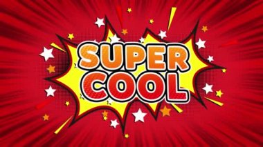 Süper Cool Metin Pop Art Style Comic Expression.