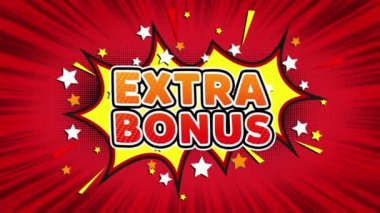 Ekstra Bonus Metin Pop Art Style Comic Expression.