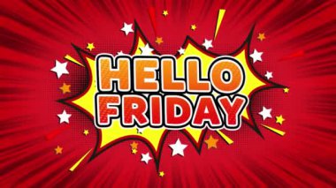 Merhaba Cuma Metin Pop Art Style Comic Expression.