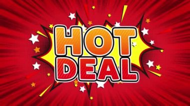 Sıcak Anlaşma Metin Pop Sanat Tarzı Comic Expression.