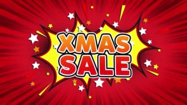 Xmas Satılık Metin Pop Sanat Stil Comic Expression.