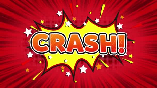 Crash Text Espressione a fumetti in stile Pop Art . — Video Stock