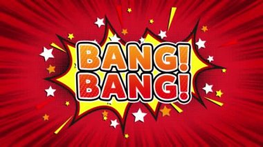 Bang Bang Metin Pop Sanat Tarzı Komik İfade.