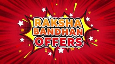 Raksha Bandhan Teklifler Metin Pop Art Style Comic Expression.