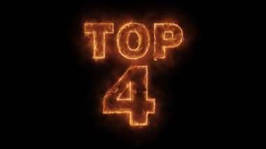 Top 4 Kelime Sıcak Animasyonlu Yanan Gerçekçi Yangın Alev Loop.