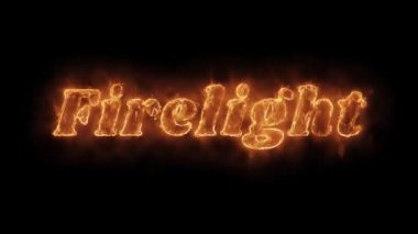 Firelight Word Sıcak Animasyonlu Yanan Gerçekçi Yangın Alev Loop.