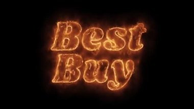 Best Buy Word Sıcak Animasyonlu Yanan Gerçekçi Yangın Alev Loop.