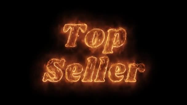 Top Venditore Parola Hot Animated Burning fuoco realistico Fiamma Loop . — Video Stock