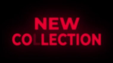 Yeni Koleksiyon Metni Titreşen Ekran Tanıtım Döngüsü.