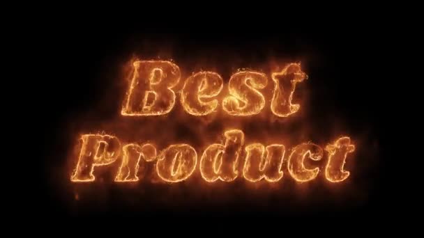 Najlepszy produkt słowo Hot animowany Burning realistyczne Ogień Płomień Loop. — Wideo stockowe