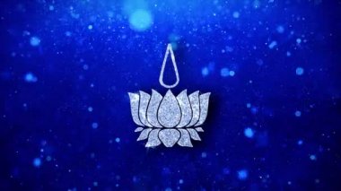 Dini sembol Ayyavazhi sembolizm Simge Yanıp Sönen Glitter Parlayan Shine Parçacıklar.