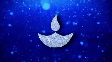 Diwali, diwali diya, diwali lamba, diya Simge Yanıp Sönen Glitter Parlayan Parlaklık Parçacıklar.
