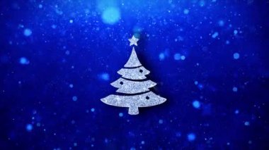 Noel Ağacı Yıldız Simgesi Yanıp Sönen Glitter Parlayan Shine Parçacıklar.