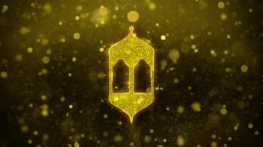 İslam, İslam, dini, Anıt, Anıtlar Simge Altın Glitter Shine Parçacıklar.