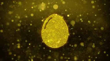 Yumurta Simgesi Altın Glitter Shine Parçacıklar.