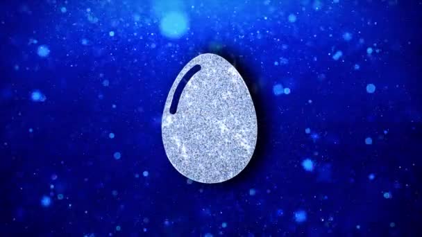Яєчна ікона Блимаючий блиск Сяючі частинки . — стокове відео
