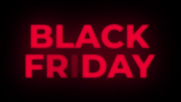 Affichage Flickering texte vendredi noir Boucle promotionnelle . — Video