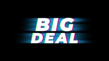 Big Deal Metin Vintage Glitch Etkisi Promosyon .