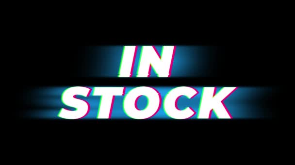In Stock Text Vintage Glitch Effect Promotion . — Stock Video