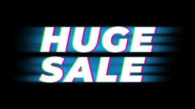 Büyük Satış Metin Vintage Glitch Etkisi Promosyon .
