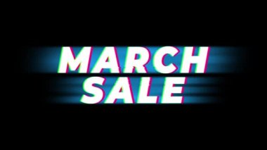 Mart Satılık Metin Vintage Glitch Etkisi Promosyon .
