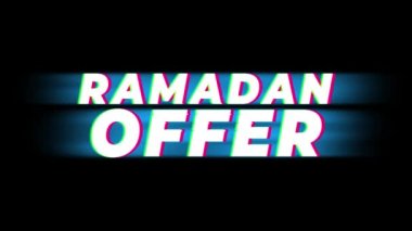 Ramazan Teklif Metin Vintage Glitch Etkisi Promosyon .