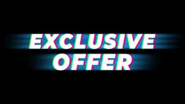 Özel Teklif Metin Vintage Glitch Etkisi Promosyon .