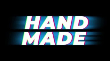 El Yapımı Metin Vintage Glitch Etkisi Promosyon .