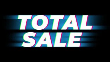 Toplam Satış Metin Vintage Glitch Etkisi Promosyon .